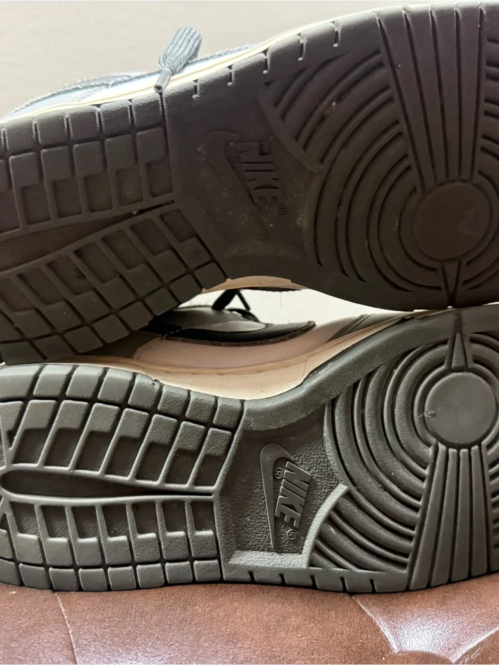 Nike White and Gray Low-Top Sneakers